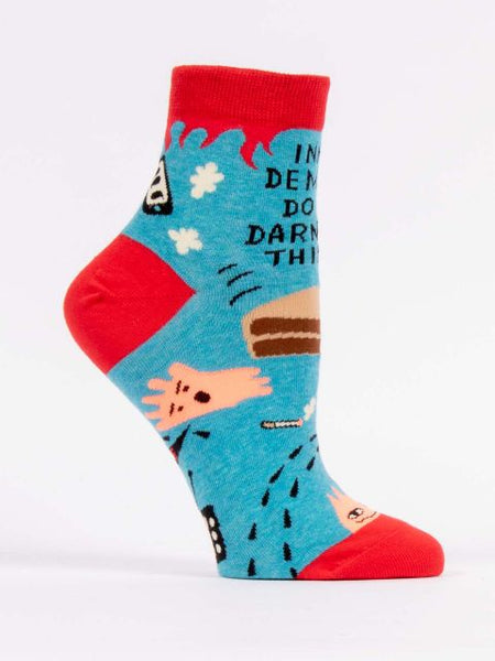 Blue Q Women's Ankle Socks Inner Demons Do The Darndest Things
