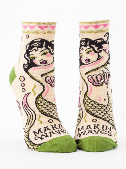 Blue Q Women's Ankle Socks Makin Waves