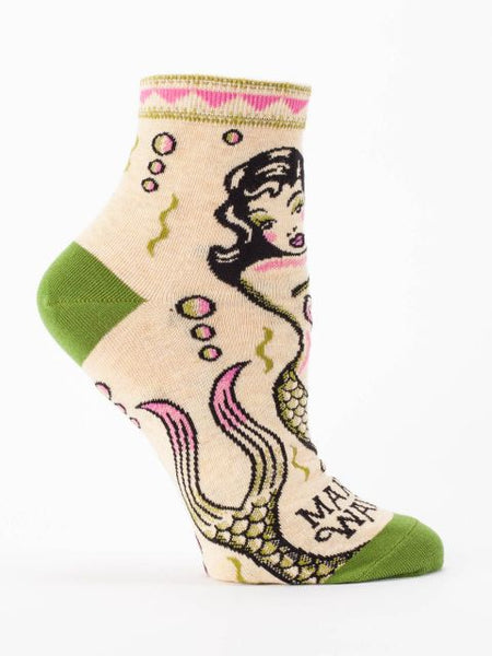 Blue Q Women's Ankle Socks Makin Waves