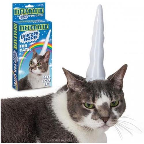 Inflatable Unicorn Horn for Cats