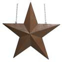 K & K Interiors Rusty Tin Star Hanging Ornament