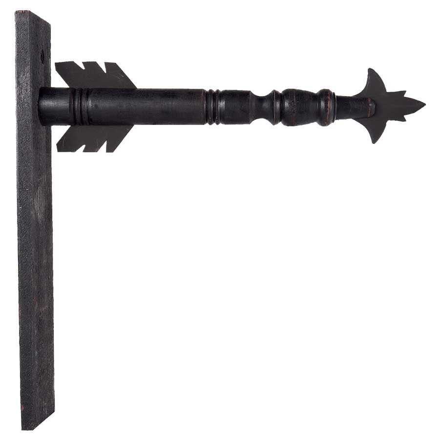 K & K Interiors Black Wooden Arrow