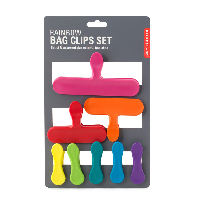 Kikkerland Rainbow Bag Clips Assorted Sizes