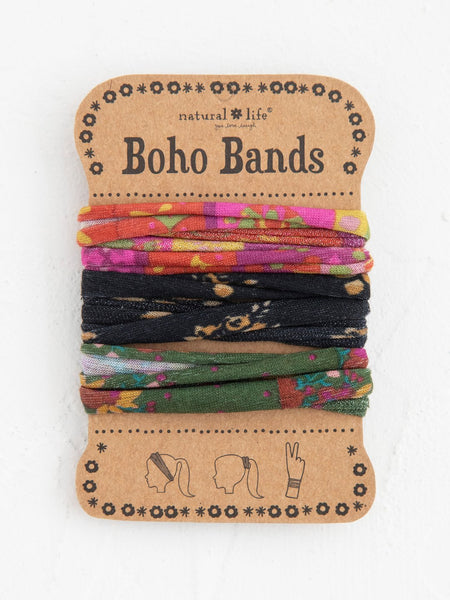 Natural Life Boho Bands Pink Black Green
