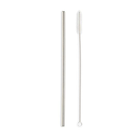 Kikkerland Stainless Steel Straw with brush