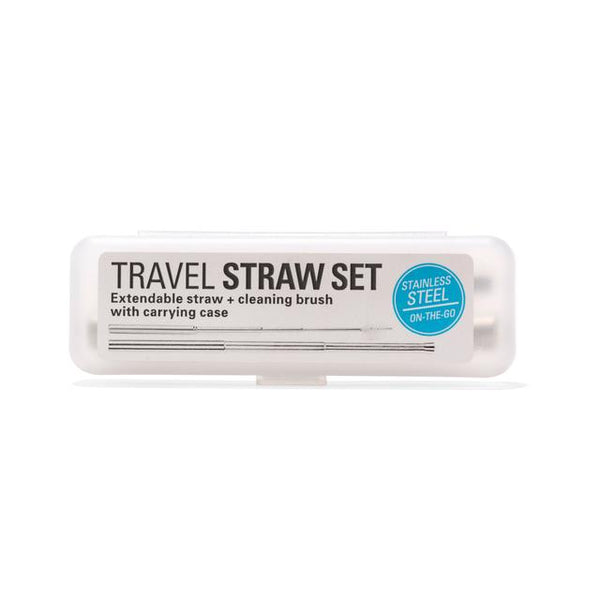 Kikkerland Travel Straw Set