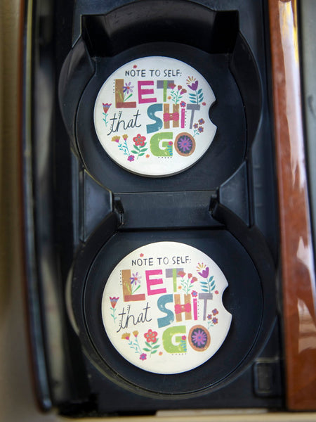 Natural Life Car Coaster Thankful
