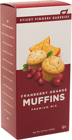Sticky Fingers Bakery Muffin Mix Cranberry Orange