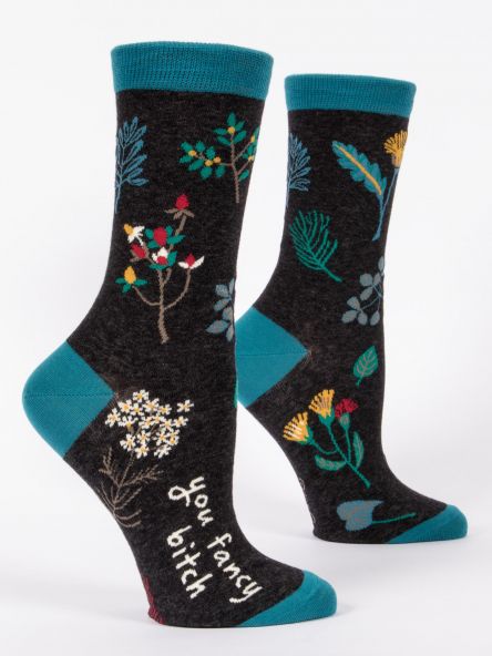 Blue Q Women's Crew Socks You Fancy Bitch