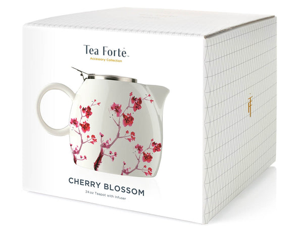 Tea Forte Pugg Teapot and Infuser Cherry Blossom