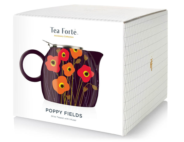 Tea Forte Pugg Teapot and Infuser Poppy Field