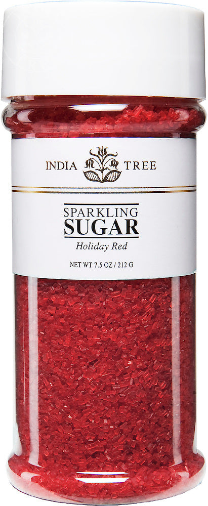 India Tree Holiday Red Sparkling Sugar 7.5 oz.