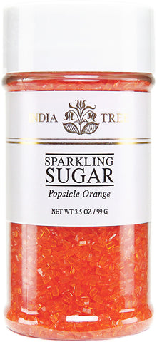 India Tree Popsicle Orange Sparkling Sugar 3.5 oz.