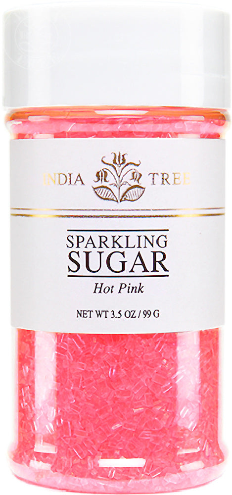 India Tree Hot Pink Sparkling Sugar 3.5 oz.