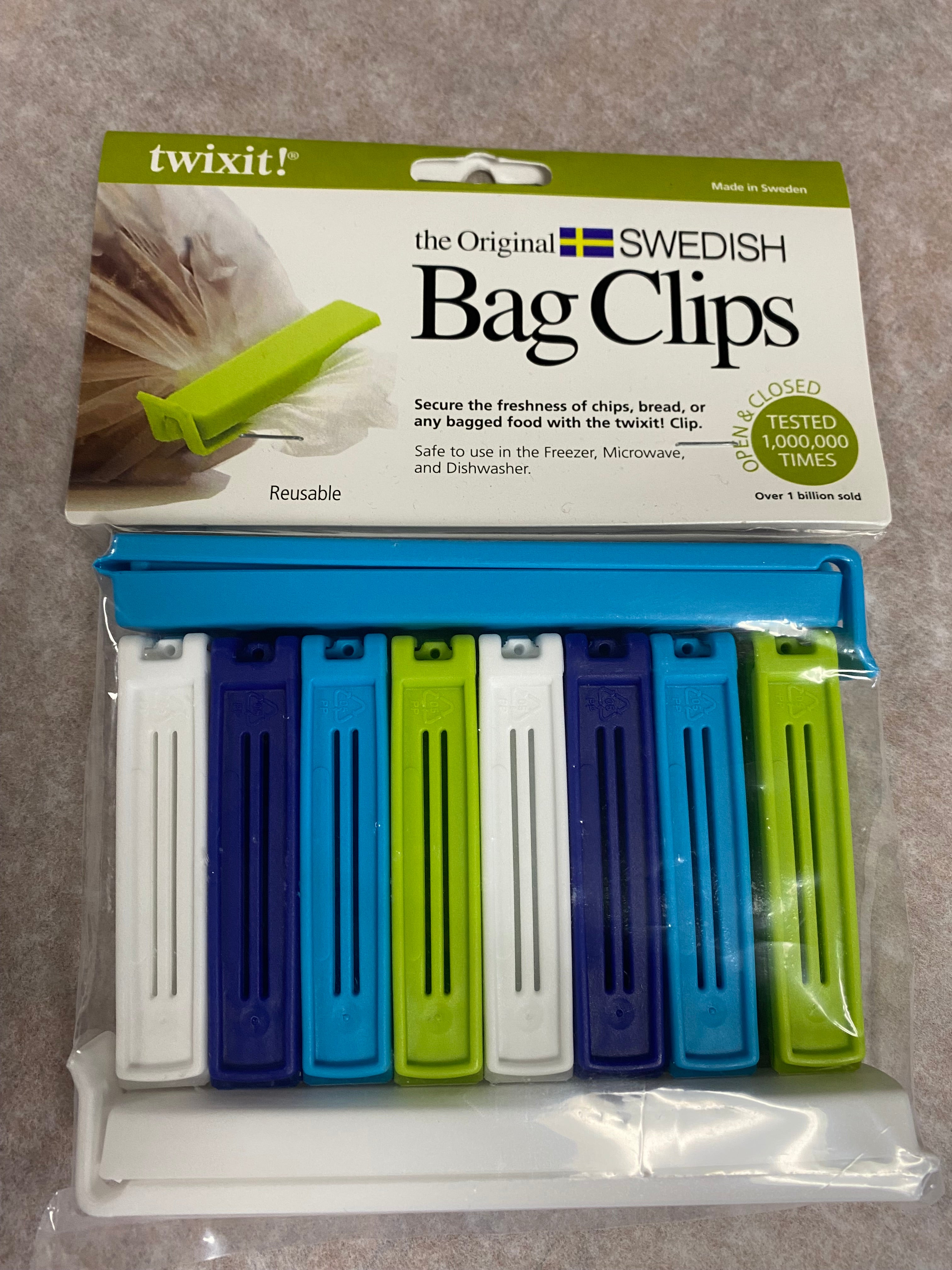 Linden Sweden Bag Clips Assorted Colors 2 Super 8 Medium – Simple