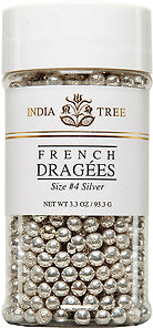 India Tree French Dragees #4 Silver