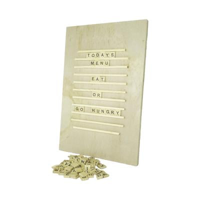Twelve Timbers Scrabble Tile Board 12" x 18" With 100 Letters
