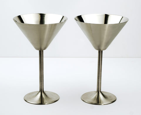 RSVP Stainless Steel Martini Glasses