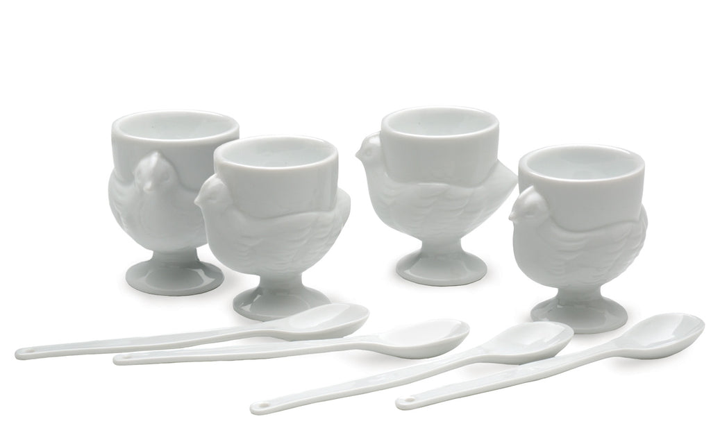 RSVP Egg Cups & Spoons Set 8 pc