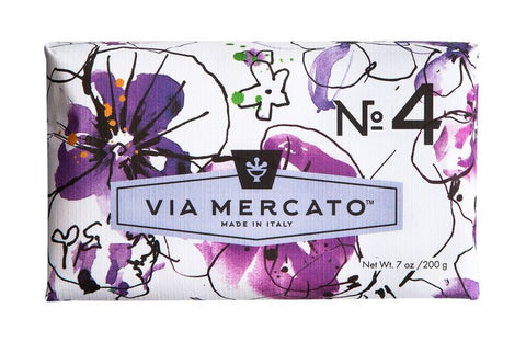 European Soaps Via Mercato No. 4 Violets, Magnolia & Amber Soap