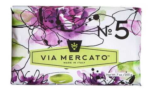 European Soaps Via Mercato No. 5 Waterlily & Sandalwood Soap