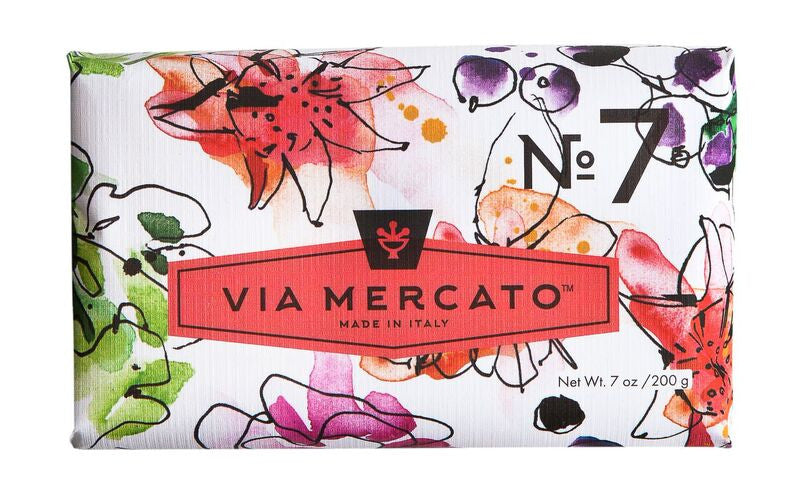 European Soaps Via Mercato No. 7 Peach, Fig Blossom & Rose Soap