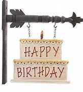 K & K Interiors Happy Birthday Cake Hanging Ornament