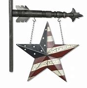 K & K Interiors Americana Star Hanging Ornament