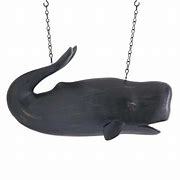 K & K Interiors Black Whale Hanging Ornament