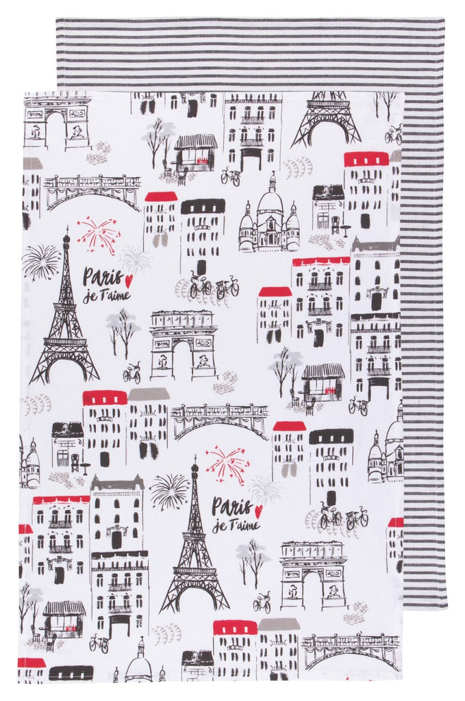 Now Designs Paris Je'Taime Dishtowels Set of 2