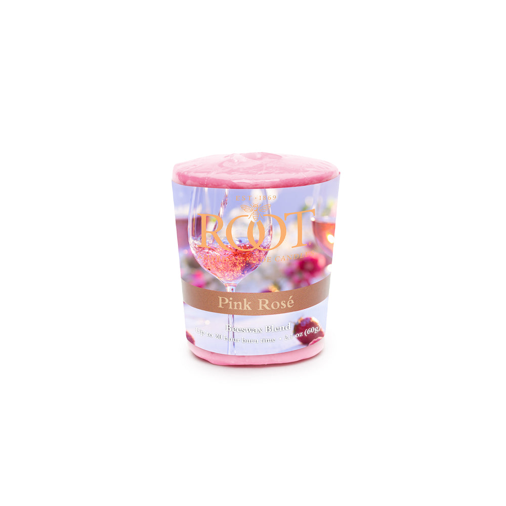 Root 20 hour Pink Rose Votive Candle