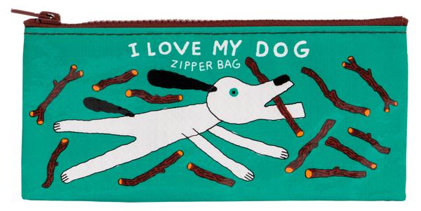 Blue Q Pencil Case I Love My Dog