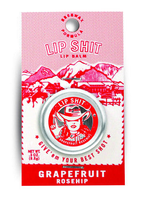 Blue Q Lip Shit Grapefruit Rosehip Lip Balm
