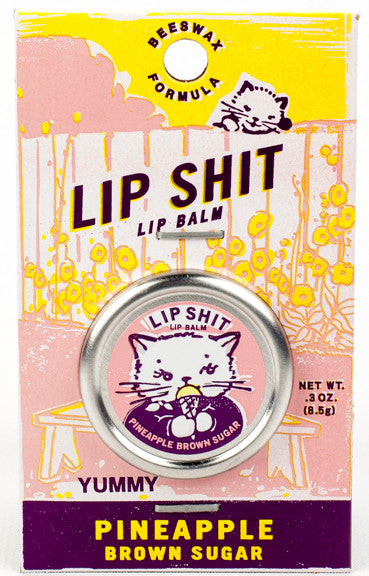 Blue Q Lip Shit Pineapple Brown Sugar Lip Balm