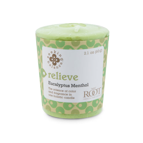 Root 20 hour Seeking Balance Relieve Eucalyptus Menthol Votive