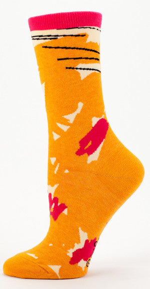 Blue Q Women's Crew Socks Love You. Weirdo