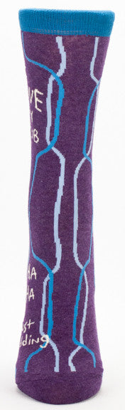 Blue Q Women's Crew Socks I Love My Job, Ha Ha, Just Kidding