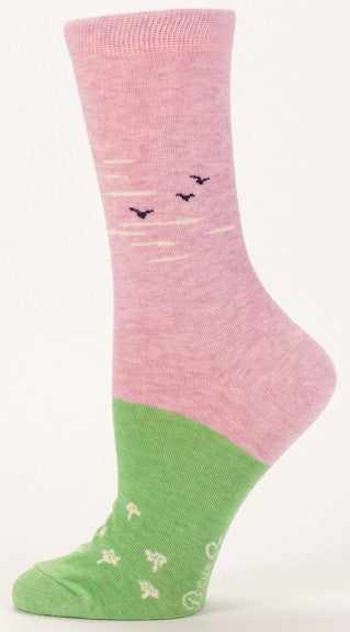 Blue Q Women's Crew Socks Cute, But Psycho.