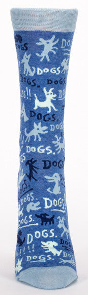Blue Q Women's Crew Socks Dogs!
