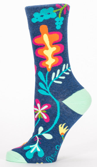 Blue Q Women's Crew Socks I'm A Delicate Fucking Flower