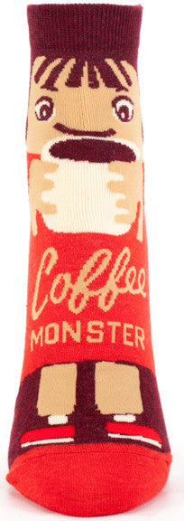 Blue Q Women's Ankle Socks Coffee Monster