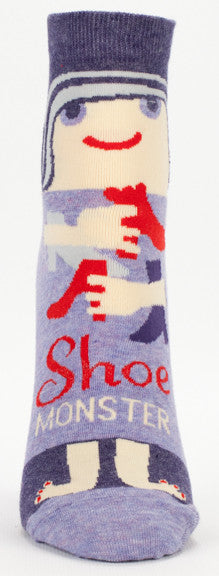 Blue Q Women's Ankle Socks Shoe Monster