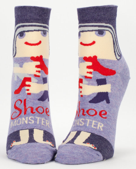Blue Q Women's Ankle Socks Shoe Monster