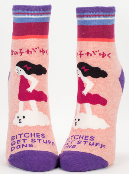 Blue Q Women's Ankle Socks Bitches Get Stuff Done.