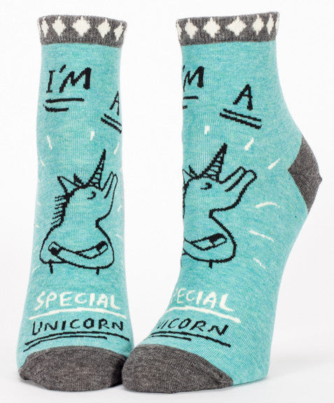 Blue Q Women's Ankle Socks I'm A Special Unicorn