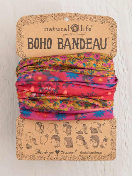 Natural Life Scarlet Floral Border Print Boho Bandeau