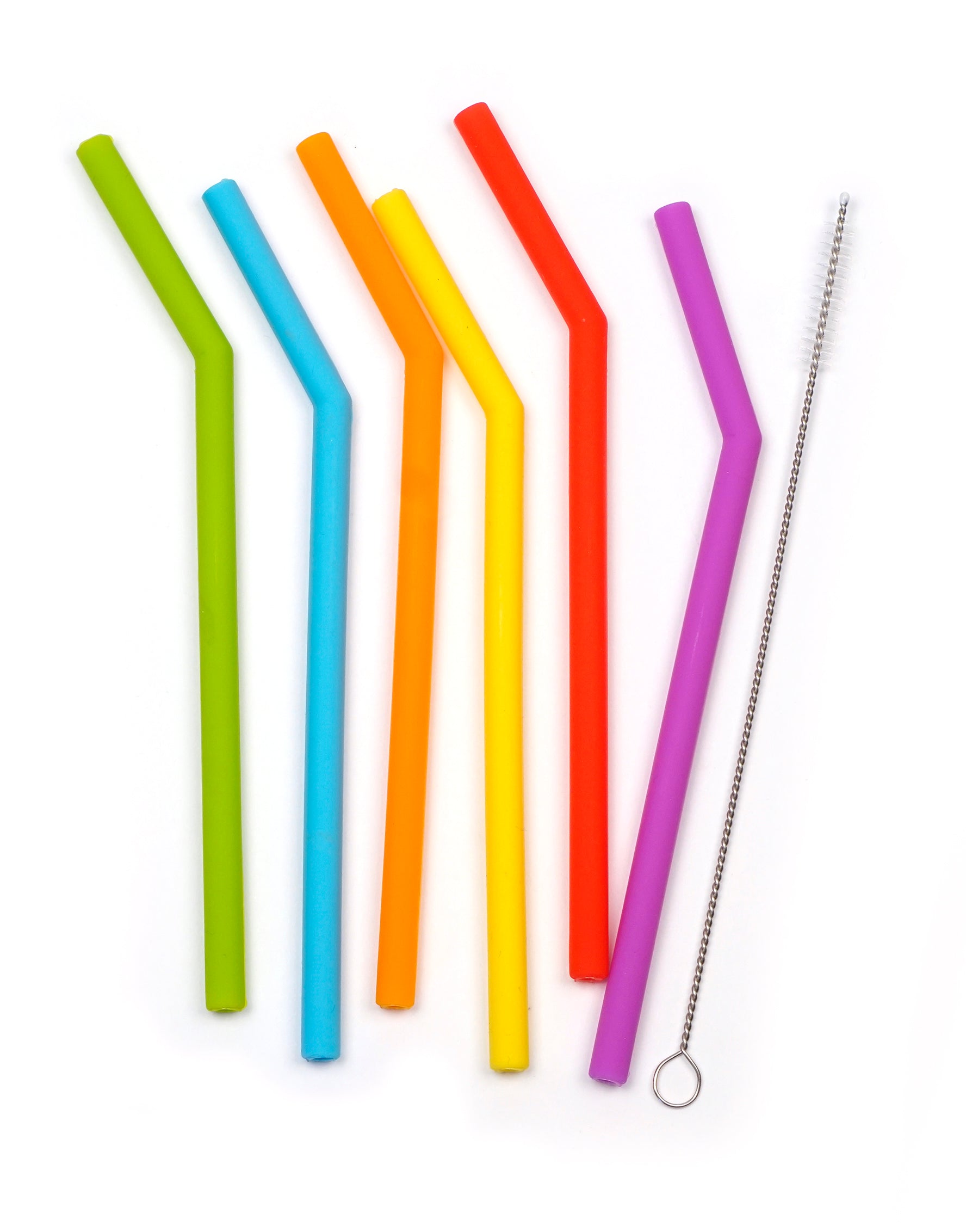 RSVP Silicone Straws with Cleaner