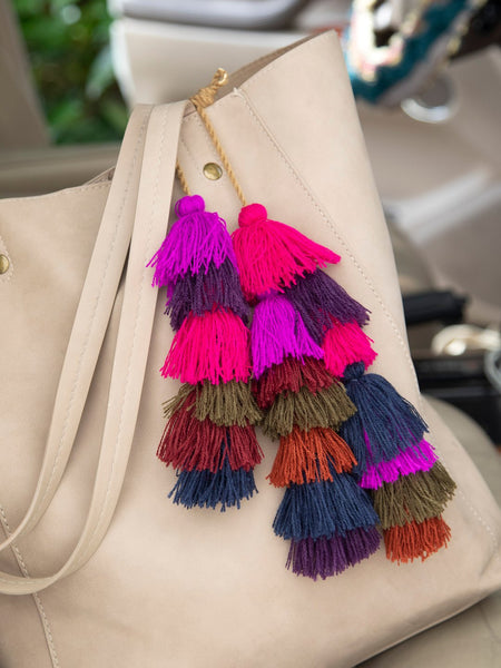 Natural Life Tassel Tie On Purple