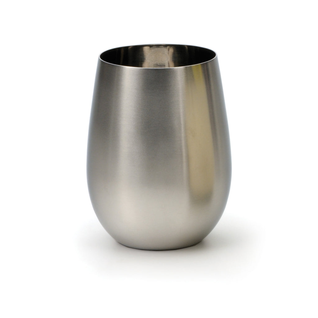 RSVP Stainless Steel Wine Glass Stemless