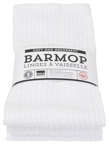 Now Designs White Barmops Set of 3
